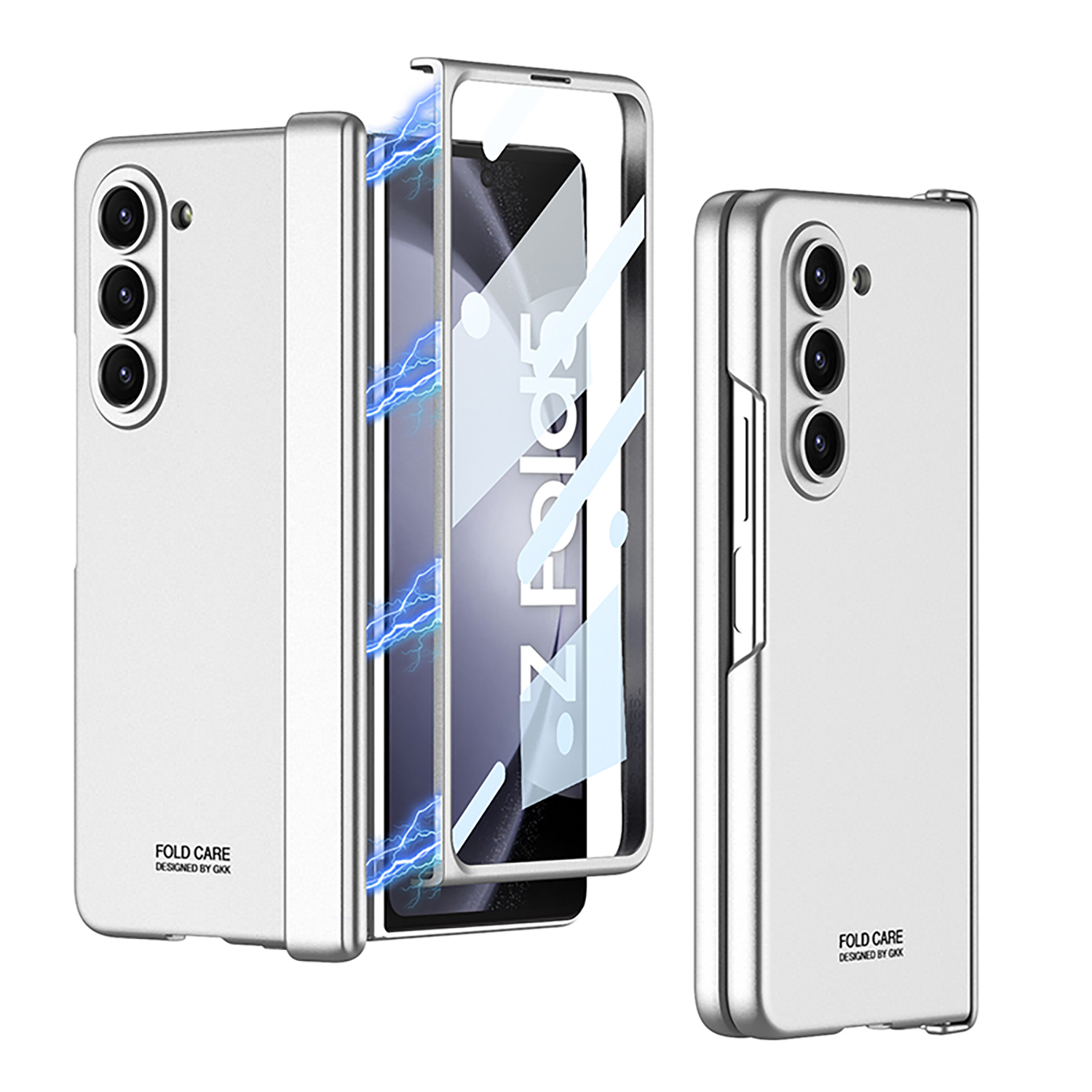 Magnetic Hinge Protection Hard PC Cover for Samsung Galaxy Z Fold 5 Case Shockproof with Screen Protector