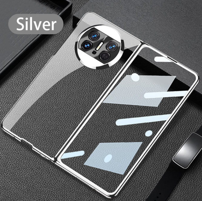GKK Luxury Transparent Plating Case For Huawei Mate X3 With Glass Film Protective Plating Hard Cover For Huawei Mate X3 Case