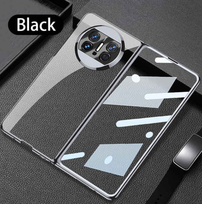GKK Luxury Transparent Plating Case For Huawei Mate X3 With Glass Film Protective Plating Hard Cover For Huawei Mate X3 Case