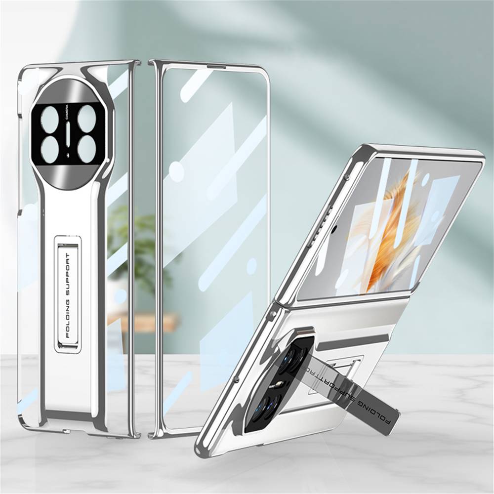 Luxury Plating Square Phone Case For HUAWEI Mate X3 Lens Protection Shockproof Hard PC Phantom Supercar Tempered Glass Cover