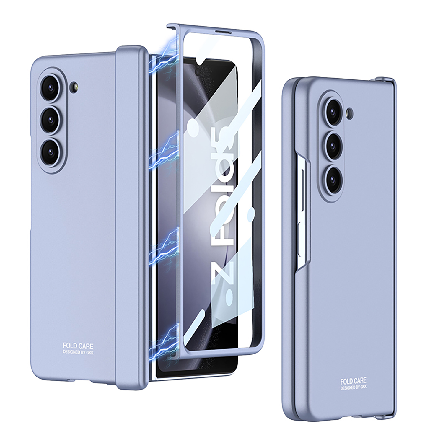 Magnetic Hinge Protection Hard PC Cover for Samsung Galaxy Z Fold 5 Case Shockproof with Screen Protector