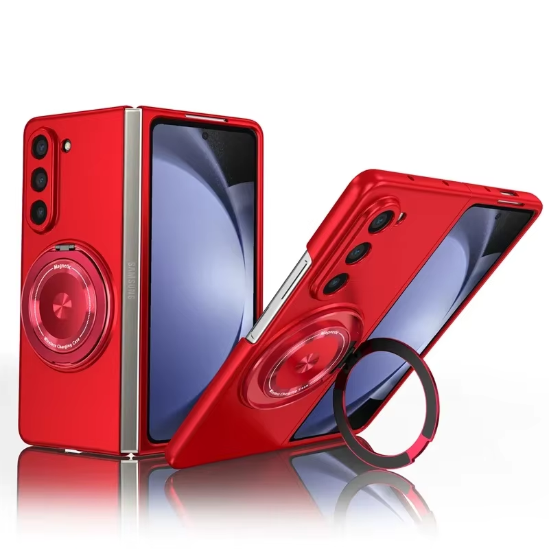 360° Magnetic Ring Kickstand Mac Safe Case for Magsafe Samsung Galaxy Z Fold 7 6 5 4 3 ZFold Fold6 Fold5 Fold4 5G Macsafe Cover