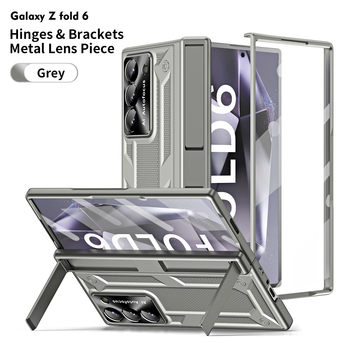 Transformer Design Heavy Duty Strong Drop Proof TPU PC Cover Case for Samsung Galaxy Z Fold 6 5G with Screen Protector
