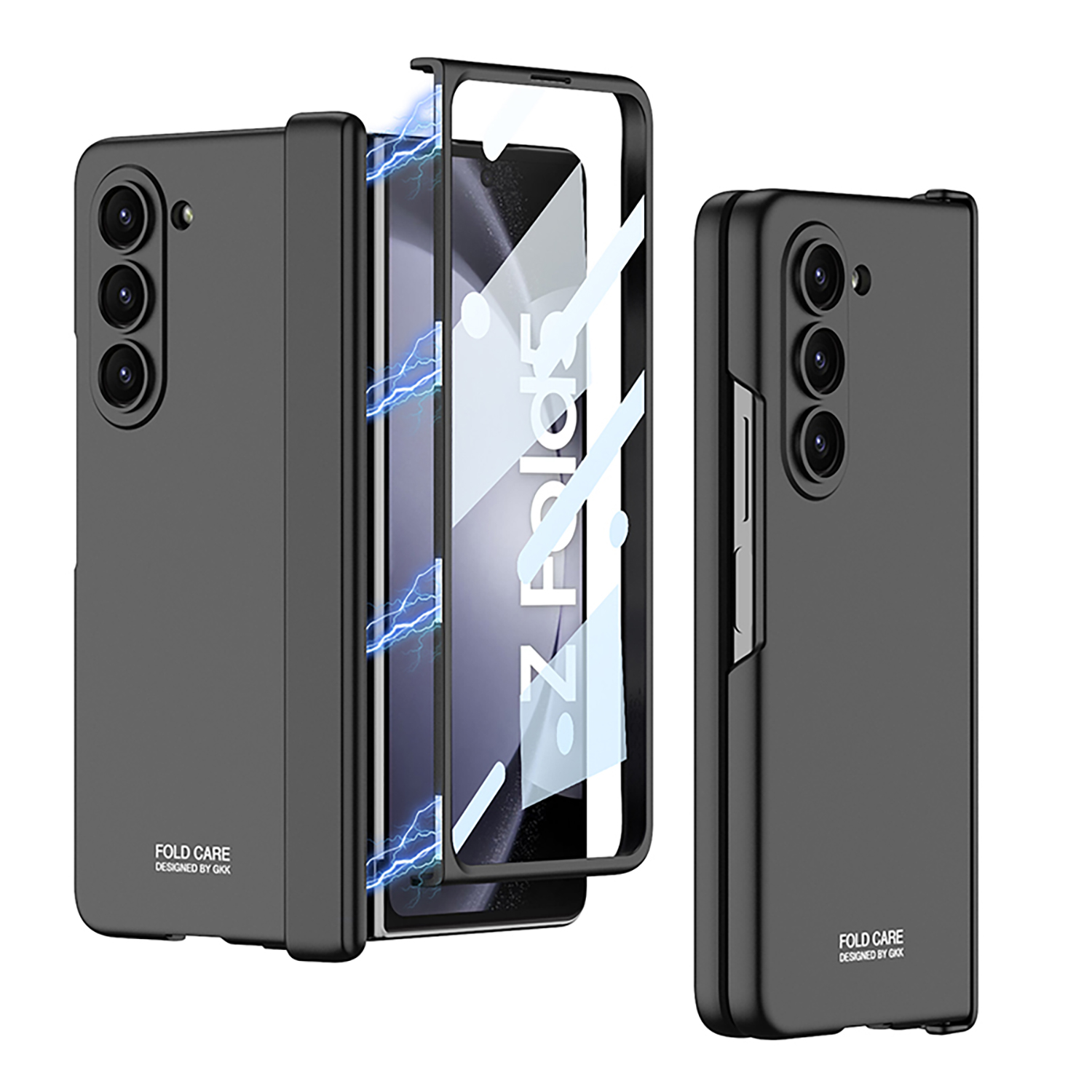 Magnetic Hinge Protection Hard PC Cover for Samsung Galaxy Z Fold 5 Case Shockproof with Screen Protector