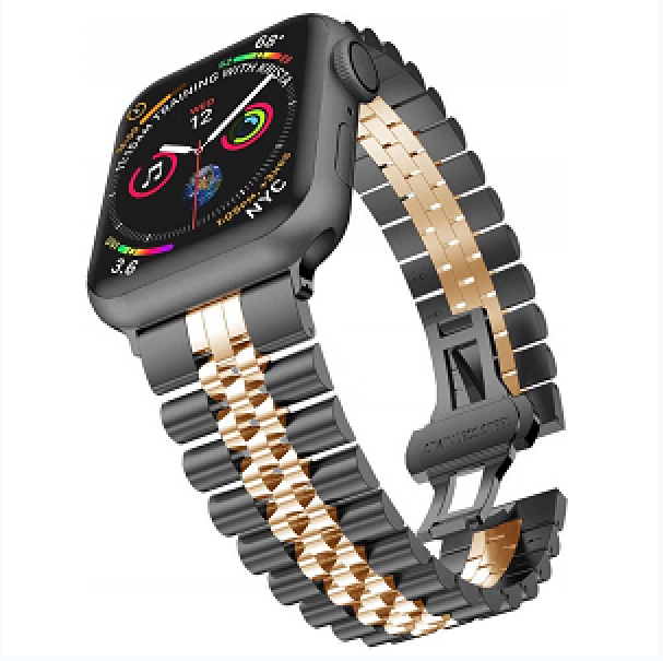 Five Beads Stainless Steel Strap For Apple Watch Series 10 9 8 7 6 5 SE For iwatch Ultra 49mm 45mm 41mm 44mm 42mm 46mm 40mm Band