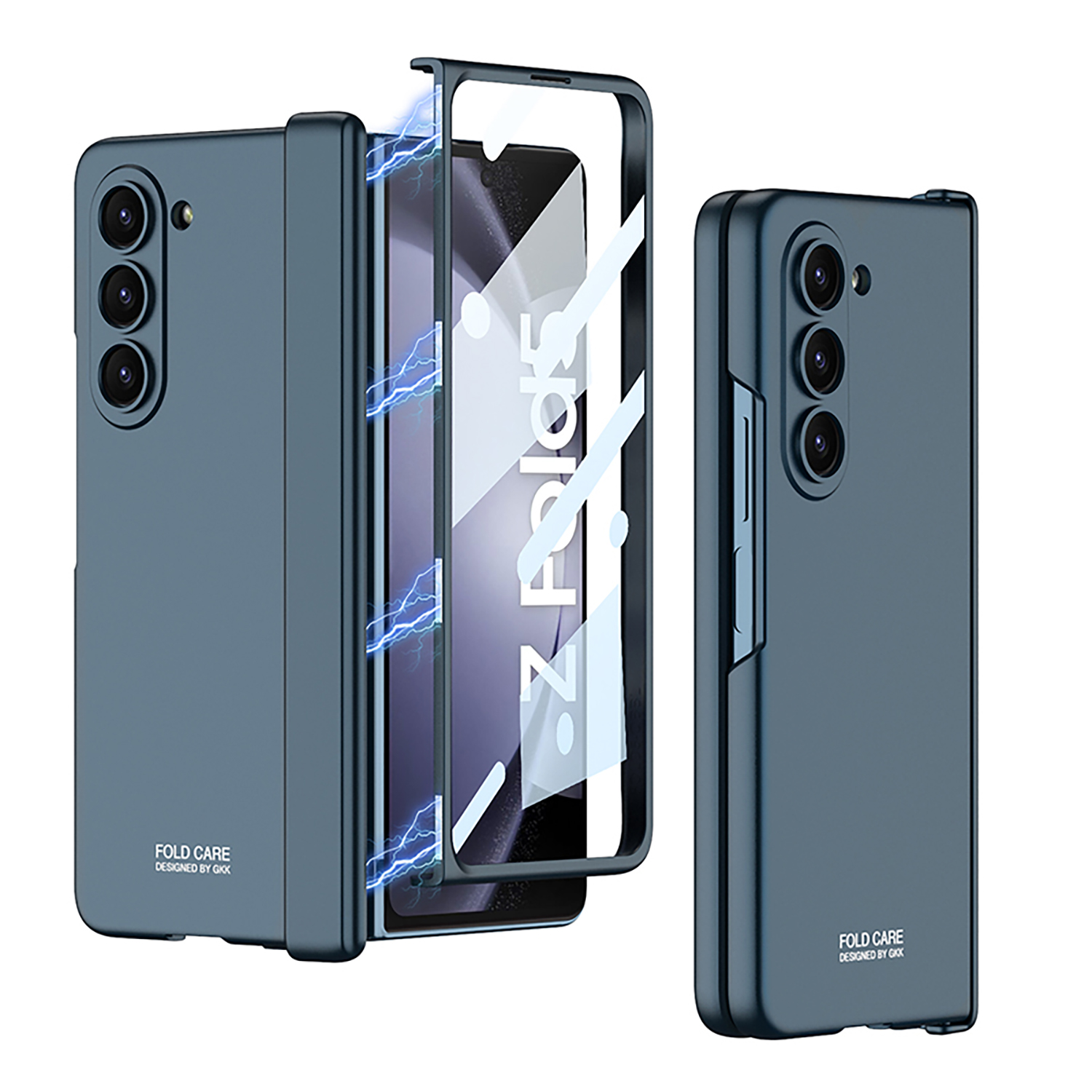 Magnetic Hinge Protection Hard PC Cover for Samsung Galaxy Z Fold 5 Case Shockproof with Screen Protector