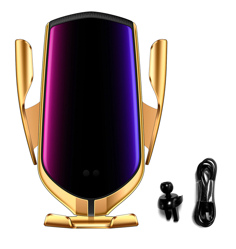 10W Fast Charging Wireless Chargers Smart Upgraded Version R2 Infrared Sensor Car Phone Holder For iPhone Huawei Samsung