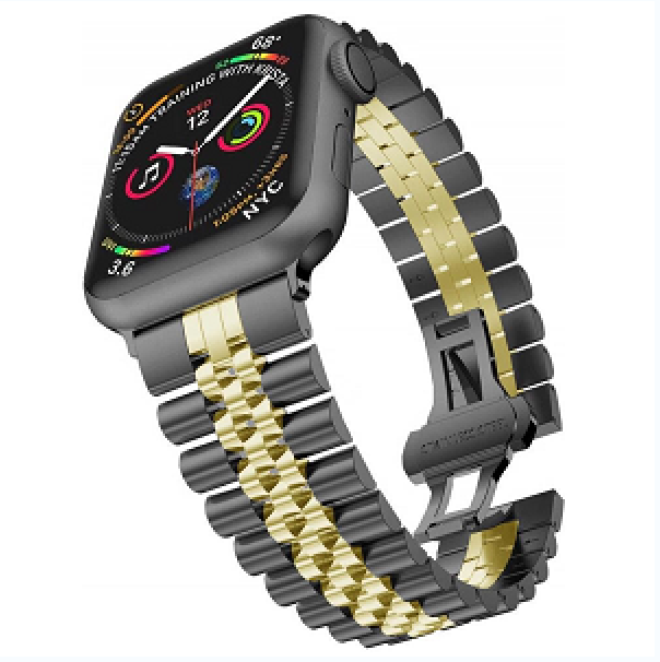 Five Beads Stainless Steel Strap For Apple Watch Series 10 9 8 7 6 5 SE For iwatch Ultra 49mm 45mm 41mm 44mm 42mm 46mm 40mm Band