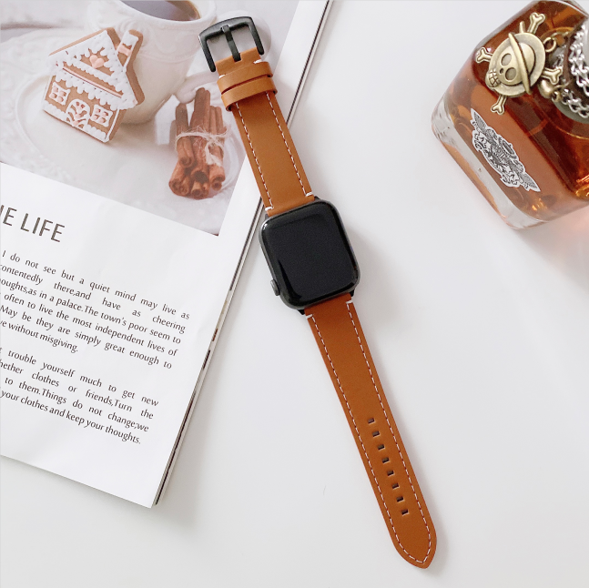 Bracelet Leather Band For Apple Watch Series 10 9 8 7 6 5 Strap For iWatch Ultra2 49mm 42mm 46mm 44mm 40mm 41mm 45mm Wristband