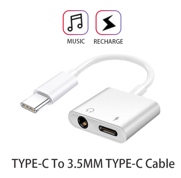 2 In 1 USB Type C Charge Audio Adapter For Samsung Galaxy S21 FE S20 Plus S22 Ultra Connector USBC to 3 5 mm Jack AUX Converter
