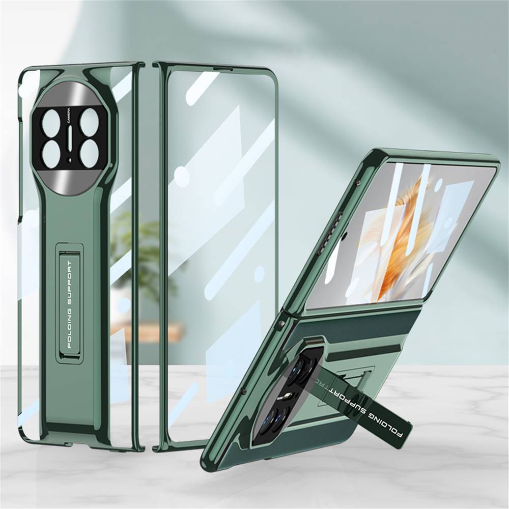 Luxury Plating Square Phone Case For HUAWEI Mate X3 Lens Protection Shockproof Hard PC Phantom Supercar Tempered Glass Cover