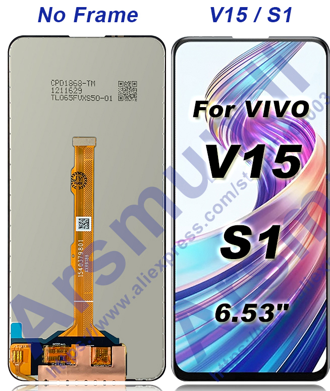 6.53" For Vivo V15 LCD Display Touch Screen Digitizer Assembly For Vivo S1 Replacement LCDs + Tools