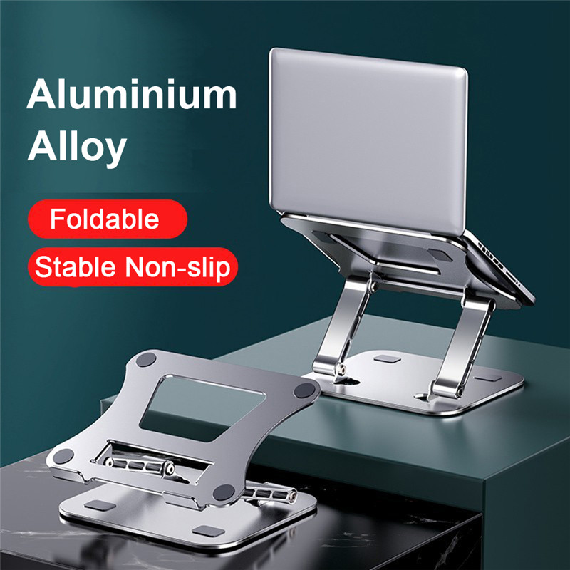 10-17 Inch Foldable Laptop Tablet Stand Aluminum Alloy Adjustable Desktop PC Notebook Lifting Heightening Cooling Bracket Holder