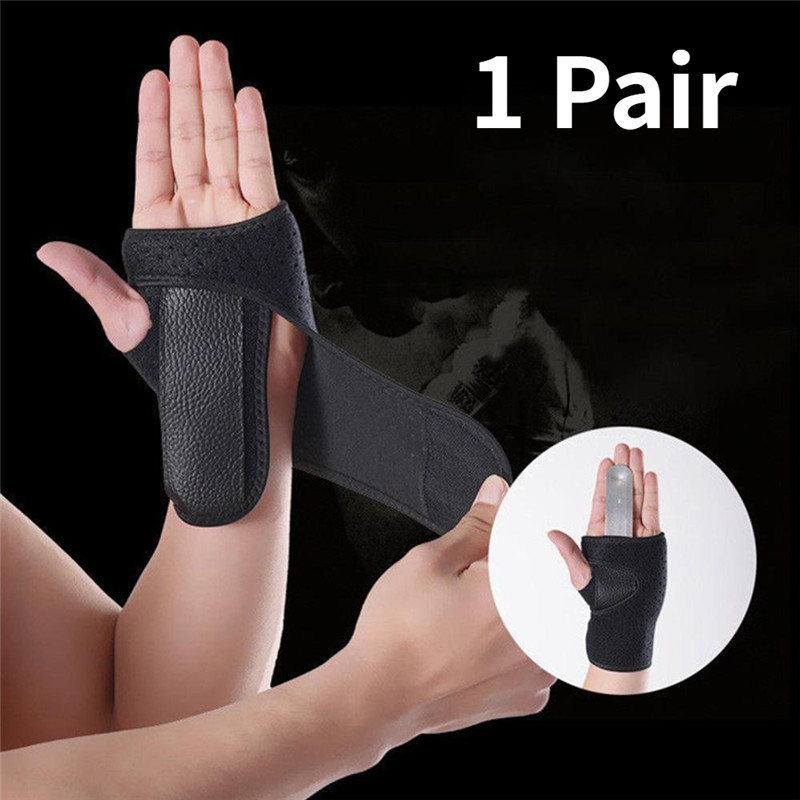 1 Pair Adjust Wristband Steel Wrist Brace Wrist Support Hand Brace Wrist Support Finger Splint Carpal Tunnel Syndrome