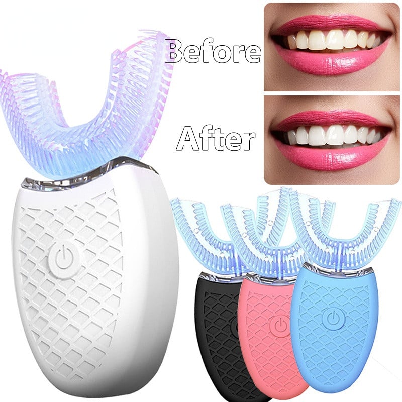 Adult Sonic Electric Toothbrush U Shaped 360 Degrees Automatic Ultrasonic Tooth Brush USB Charging Teeth Whitening Clean
