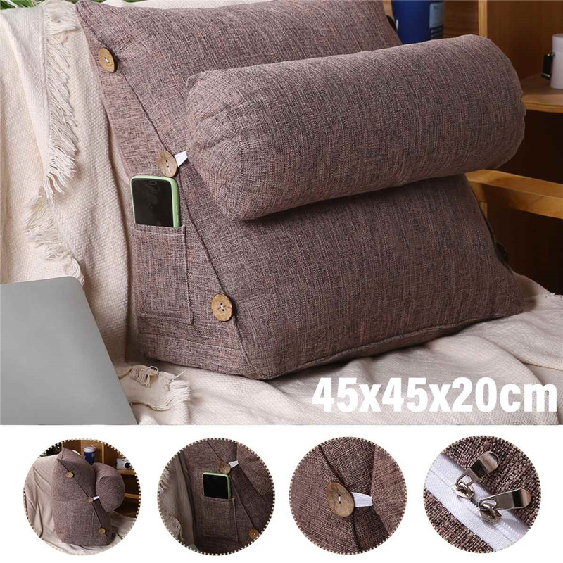 Lounger Bed Reading Rest Back Pillow Triangle Sofa Cushion Pillow Bed Office Chair Backrest living Room Lumbar Pad Home Decor