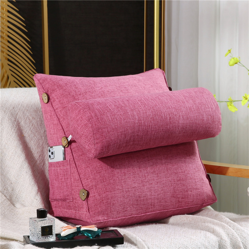 Lounger Bed Reading Rest Back Pillow Triangle Sofa Cushion Pillow Bed Office Chair Backrest living Room Lumbar Pad Home Decor