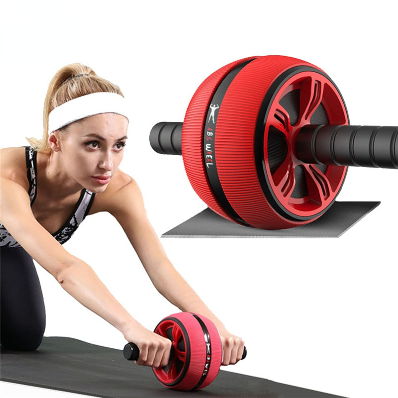 ABS Abdominal Roller Exercise Wheel Fitness Equipment Mute Roller For Arms Back Belly Core Trainer Body Shape Training Supplies