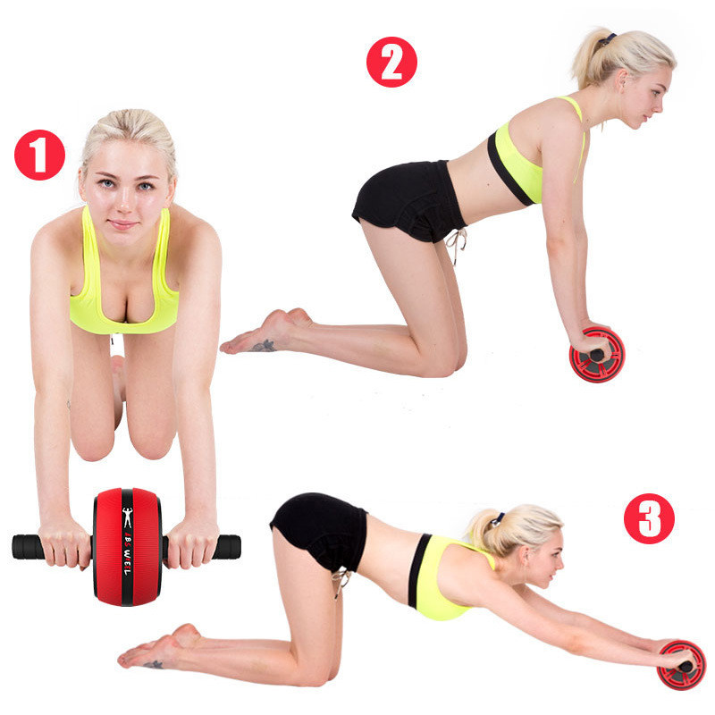 ABS Abdominal Roller Exercise Wheel Fitness Equipment Mute Roller For Arms Back Belly Core Trainer Body Shape Training Supplies