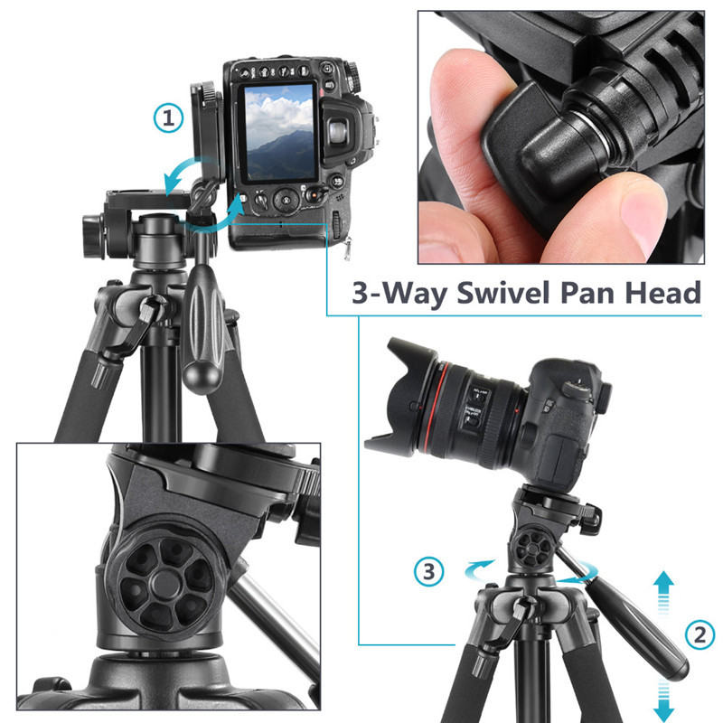 Lightweight Smartphone Camera Tripod Aluminum Stand Bracket for Travel Tripode Stativ for Digital Camera DSLR Canon Nikon Sony