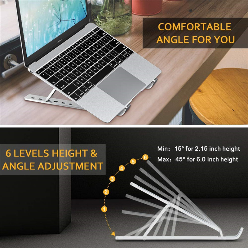 Metal Portable Foldable Laptop Stand Adjustable Notebook Holder Aluminum Support For Macbook Pro  Computer Tablet Base Bracket