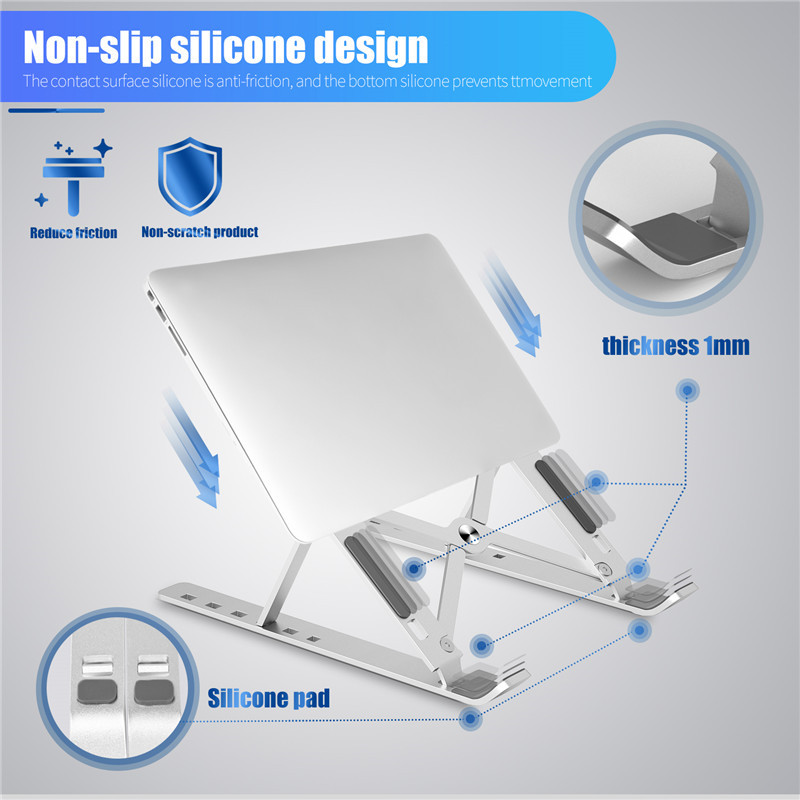 Metal Portable Foldable Laptop Stand Adjustable Notebook Holder Aluminum Support For Macbook Pro  Computer Tablet Base Bracket