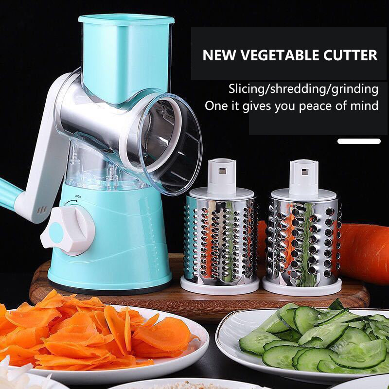 Manual Vegetable Cutter Slicer Kitchen Roller Gadgets Tool Fruit Vegetable Chopper Round Slicer Graters Potato Carrot Shredder