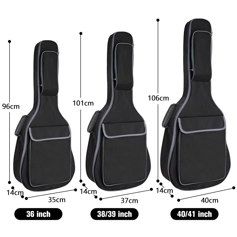 36/38/39/40/41 Inch Guitar Bag Carry Case Waterproof Backpack Acoustic Folk Guitar Gig Bag Cover with Double Shoulder Strap