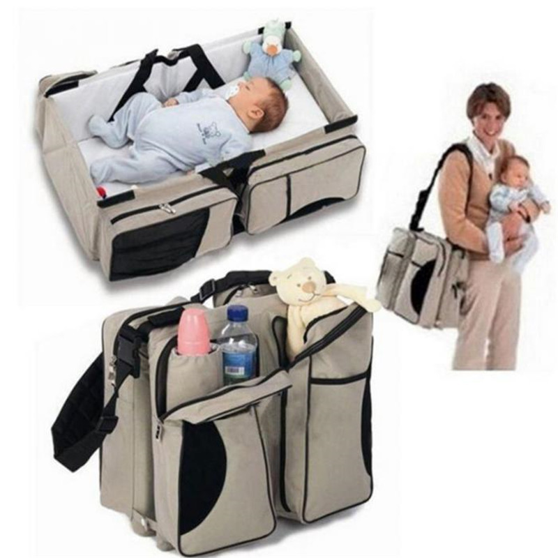 Multifunction Foldable Baby Infant Crib Portable Cot Bed Maternity Bag Nappy Diaper Bag For Travel Mother Bag Baby Sleeping Bed