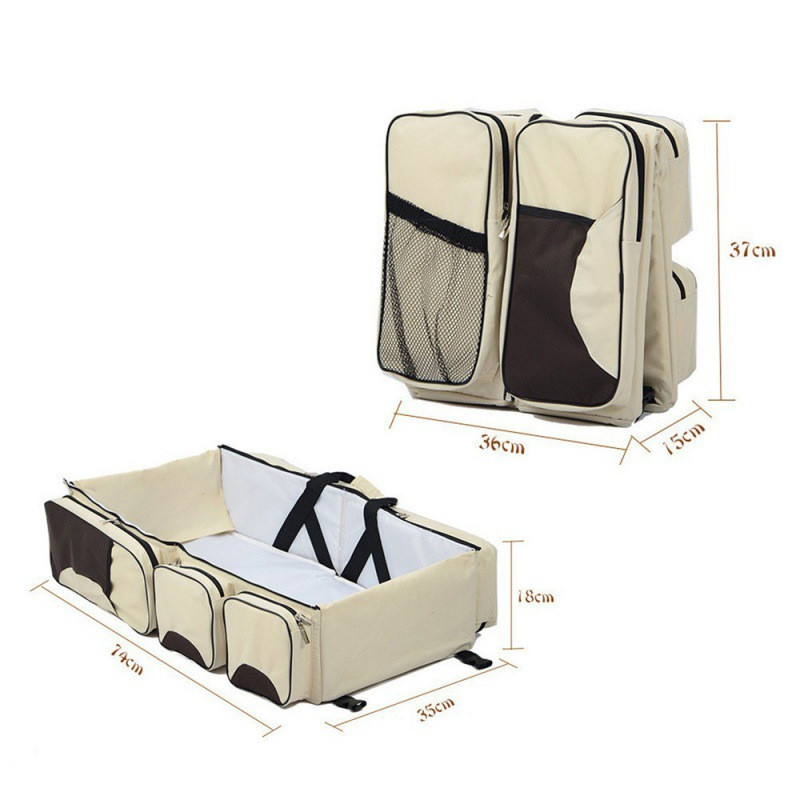 Multifunction Foldable Baby Infant Crib Portable Cot Bed Maternity Bag Nappy Diaper Bag For Travel Mother Bag Baby Sleeping Bed