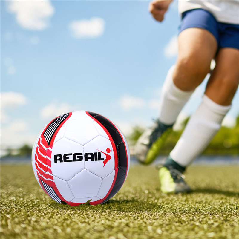 PU Leather Machine-stitched Football Ball Competition Professional Match Soccer Ball Size 5 Portable Practicing Sport Balls