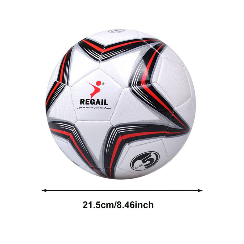 PU Leather Machine-stitched Football Ball Competition Professional Match Soccer Ball Size 5 Portable Practicing Sport Balls
