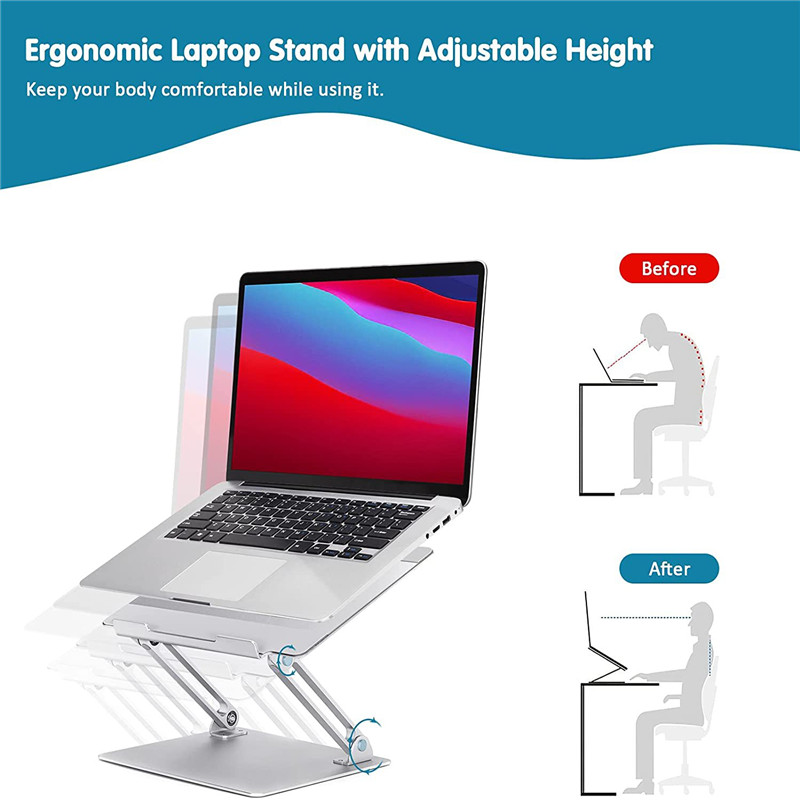 Laptop Holder Tablet Stand Adjustable Lifting Notebook Bracket Telescopic Office Study Bracket Support Frame Aluminium Alloy