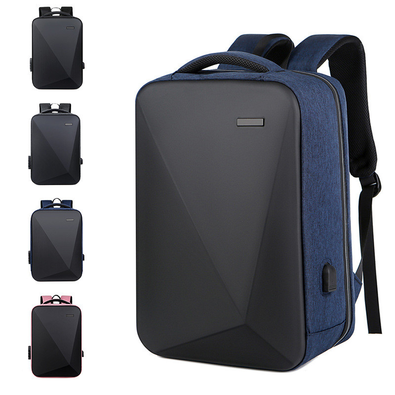 Luxury Men 15.6 Inch Anti-theft Laptop Backpack USB EVA Protect Shell Bags Notebook Business Bag Travel Rucksack School Bag