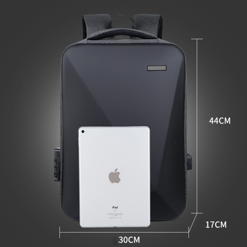 Luxury Men 15.6 Inch Anti-theft Laptop Backpack USB EVA Protect Shell Bags Notebook Business Bag Travel Rucksack School Bag