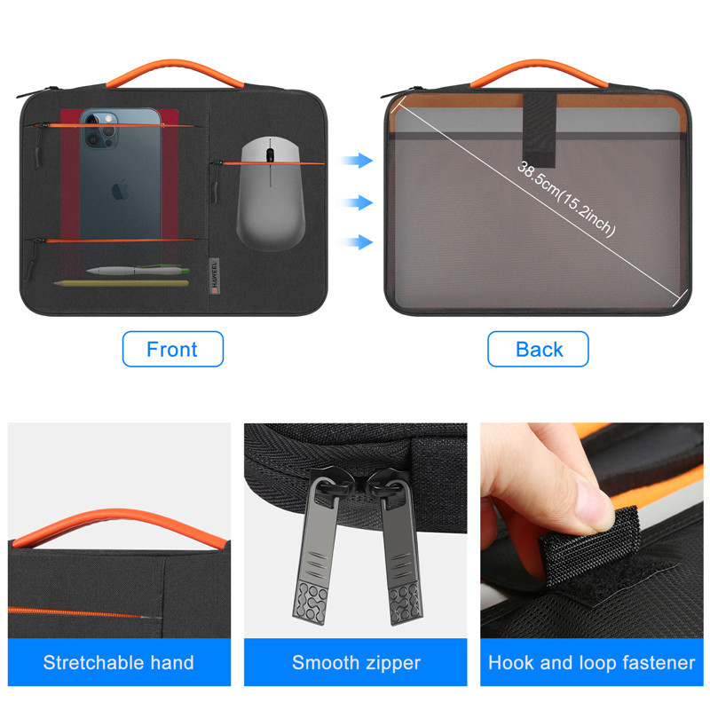 Protective Laptop Sleeve Case Briefcase Laptop Bag For 13 14 15.6 inch Zipper Laptop Handbag For MacBook Notebook Computer Bags