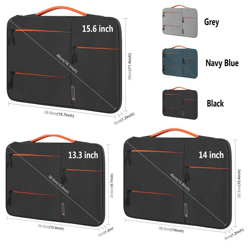 Protective Laptop Sleeve Case Briefcase Laptop Bag For 13 14 15.6 inch Zipper Laptop Handbag For MacBook Notebook Computer Bags