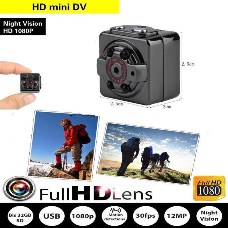 SQ8 Mini Camera Full HD 1080P Video Camcorder Secret Security Body Cam Night Vision Outdoor Camera Support Hidden SD Card