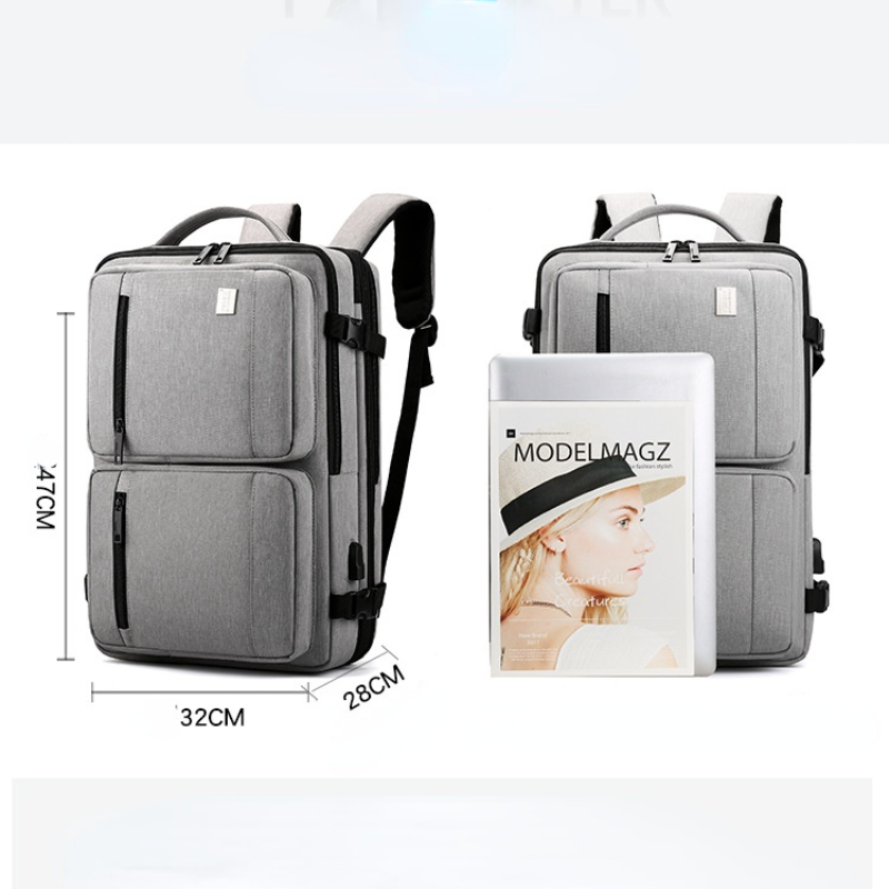 Fashion Business Men's Backpack Large Capacity Expandable Backpack Waterproof Laptop Bag Men's Outdoor Travel Backpacks