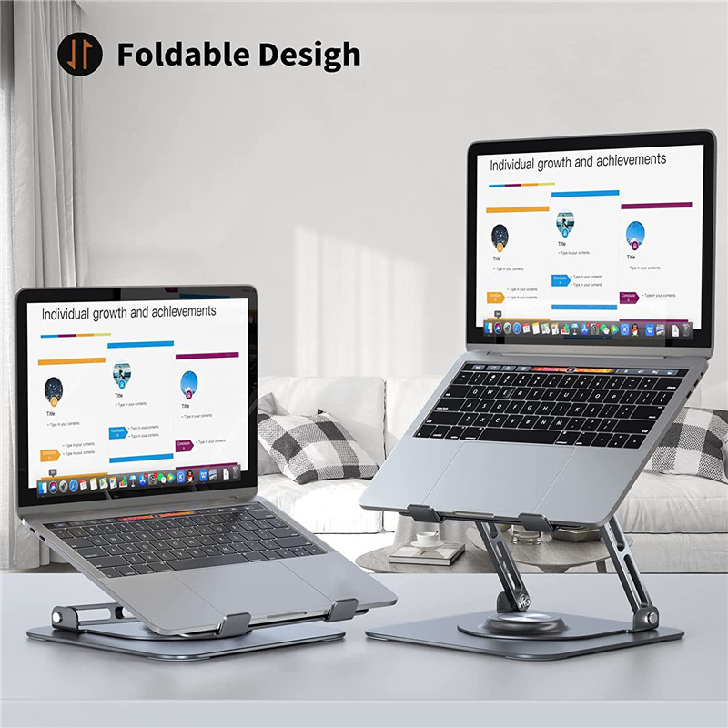 Foldable Laptop Stand Aluminum Alloy Lifting Cooling Bracket 360°Rotatable Notebook Holder Portable Tablet Support Base