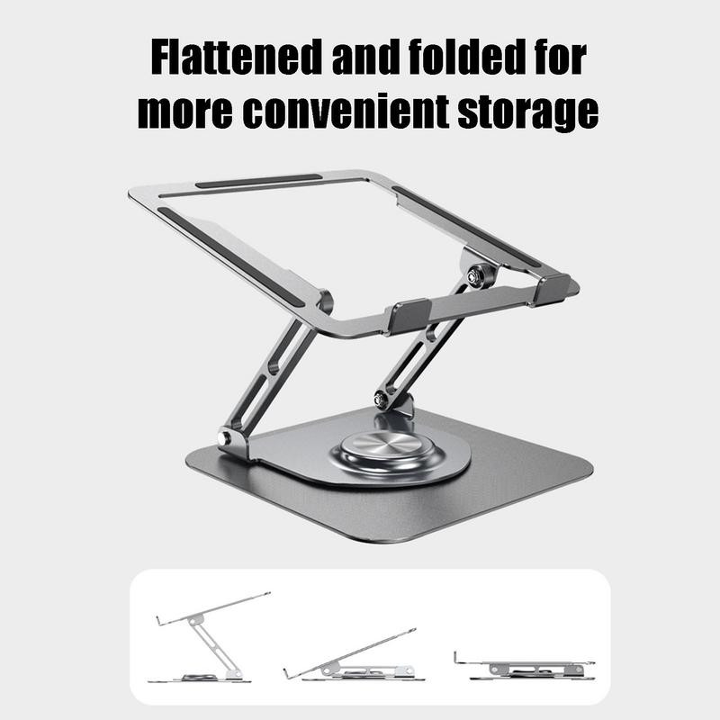 Foldable Laptop Stand Aluminum Alloy Lifting Cooling Bracket 360°Rotatable Notebook Holder Portable Tablet Support Base