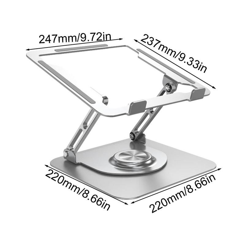 Foldable Laptop Stand Aluminum Alloy Lifting Cooling Bracket 360°Rotatable Notebook Holder Portable Tablet Support Base