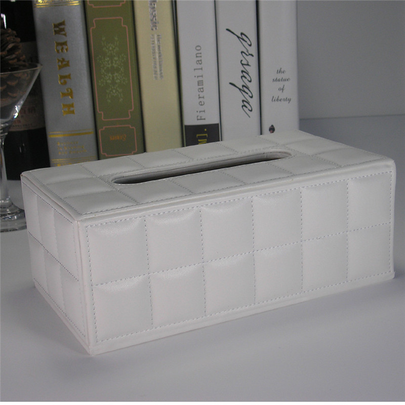 Room Kitchen Car PU Leather Tissue Box Holder Napkin Paper Cover Rectangle Case Home Car Napkins Holder Home Organizer Decor