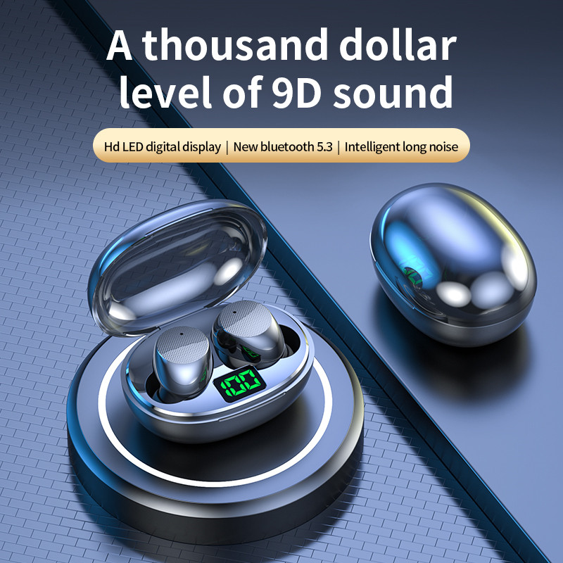 TWS Wireless Earbud Headset Waterproof Smart Touch Control Bluetooth Earphones Stereo HD Calling Headphone with Mic