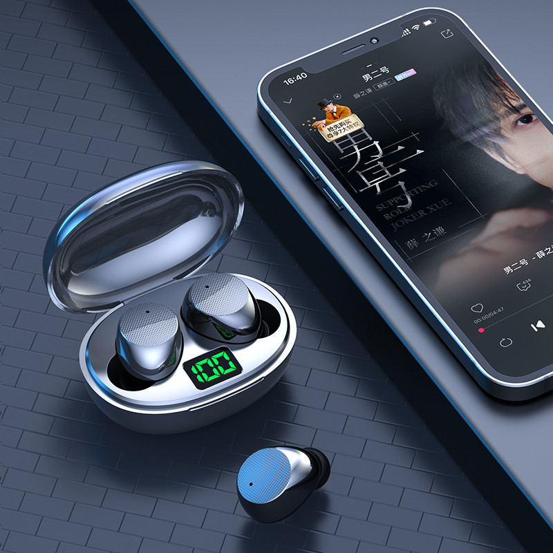 TWS Wireless Earbud Headset Waterproof Smart Touch Control Bluetooth Earphones Stereo HD Calling Headphone with Mic