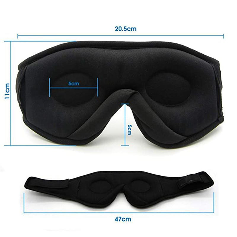 Sleep Mask Headphone Headband Bluetooth Wireless 3D Eye Mask Headset for Side Breathable Sleeper Travel Call And Music With Mic