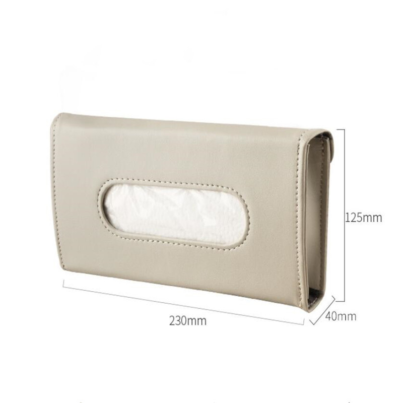 PU Leather Car Tissue Box Car Sun Visor Block Hanging Container Towel Napkin Holder Paper Rack Organizer Storage Bag