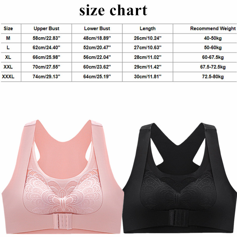 Women Front Closure Seamless Bras Posture Corrector Underwear Push Up Gather Bralette With Pad Sport Fitness Vest Bra Lingerie