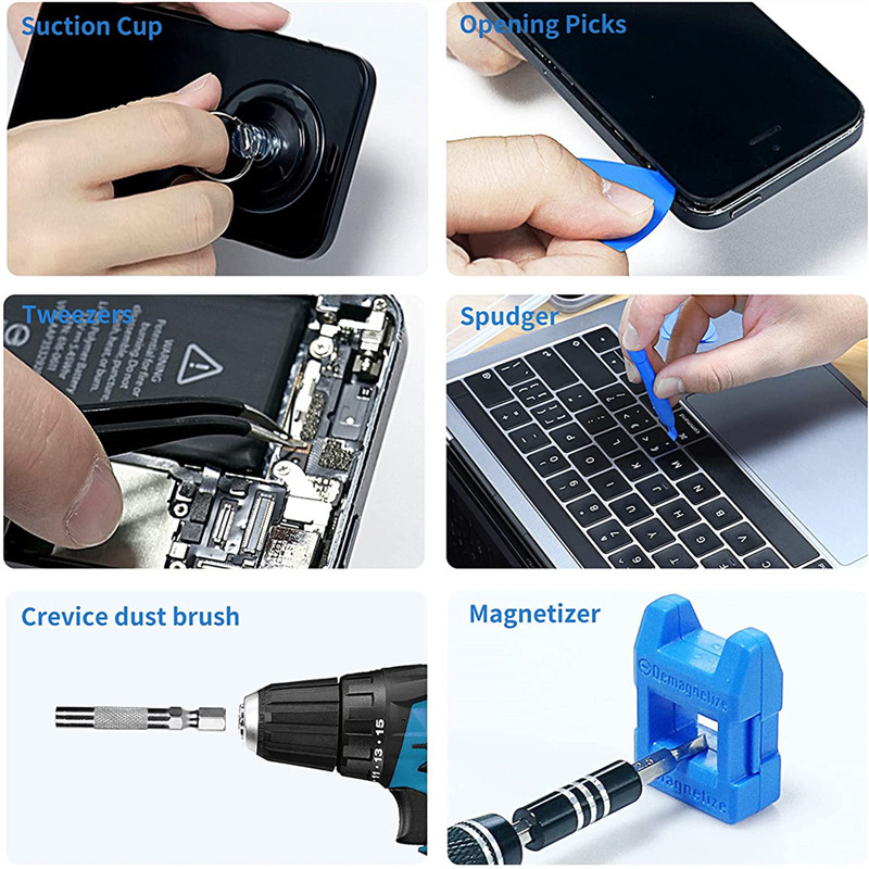 138 In 1 Precision Screwdriver Set Magnetic Screw Driver Torx Bits Wrench Electrical Screwdrivers Nut Repair Hand Tool For Phone