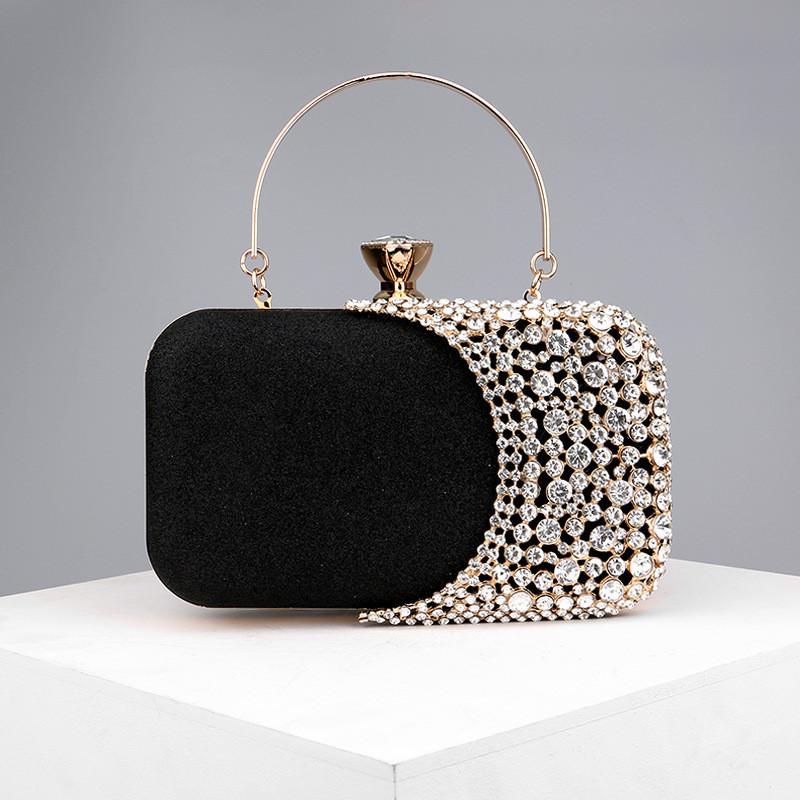 Fashion Diamonds Hollow Evening Clutch Bag Sequins Women Handbag Shinny Rhinestones Shoulder Crossbody Bags Purse Party Tote